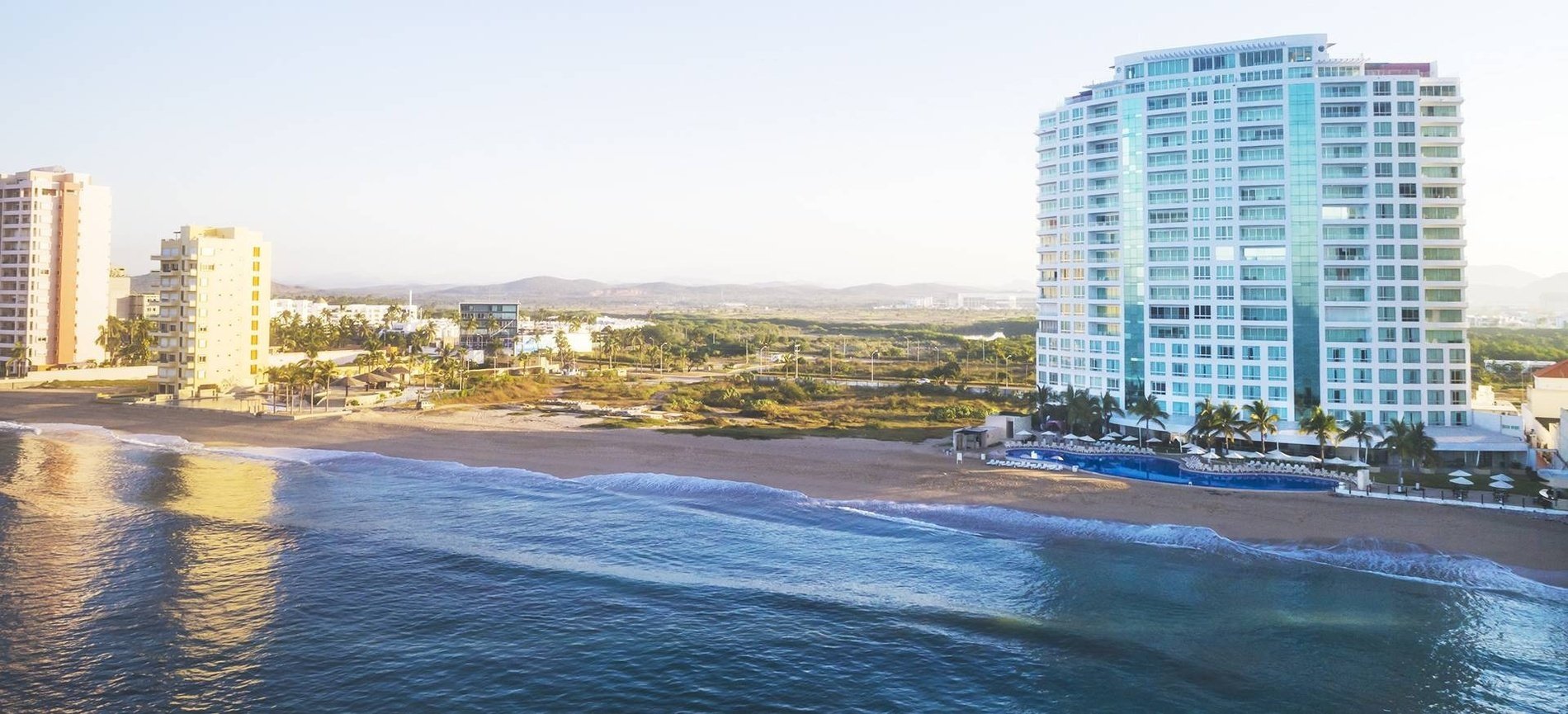 Panoramic view of the Park Royal Beach Mazatlan hotel in Mexico