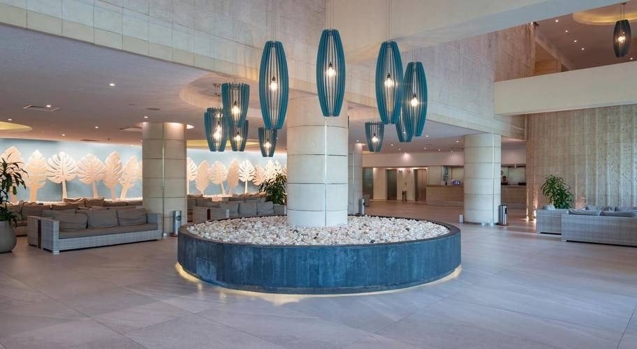 Modern and spacious lobby of Park Royal Beach Cancun, Mexico