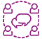 um mapa roxo com pontos vermelhos em um fundo preto .