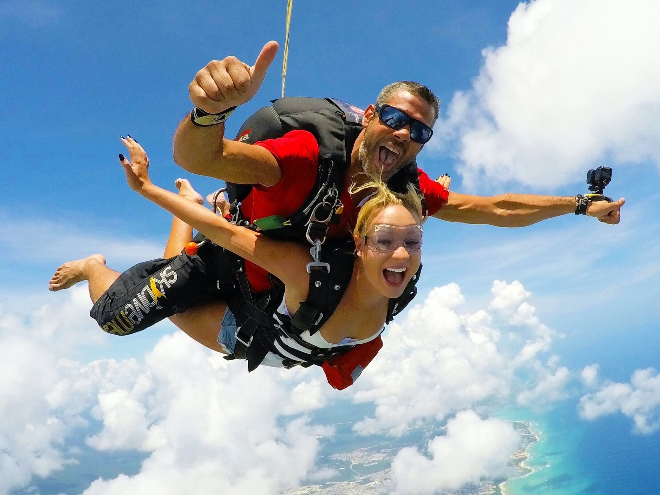 salto en paracaídas en Playa del Carmen