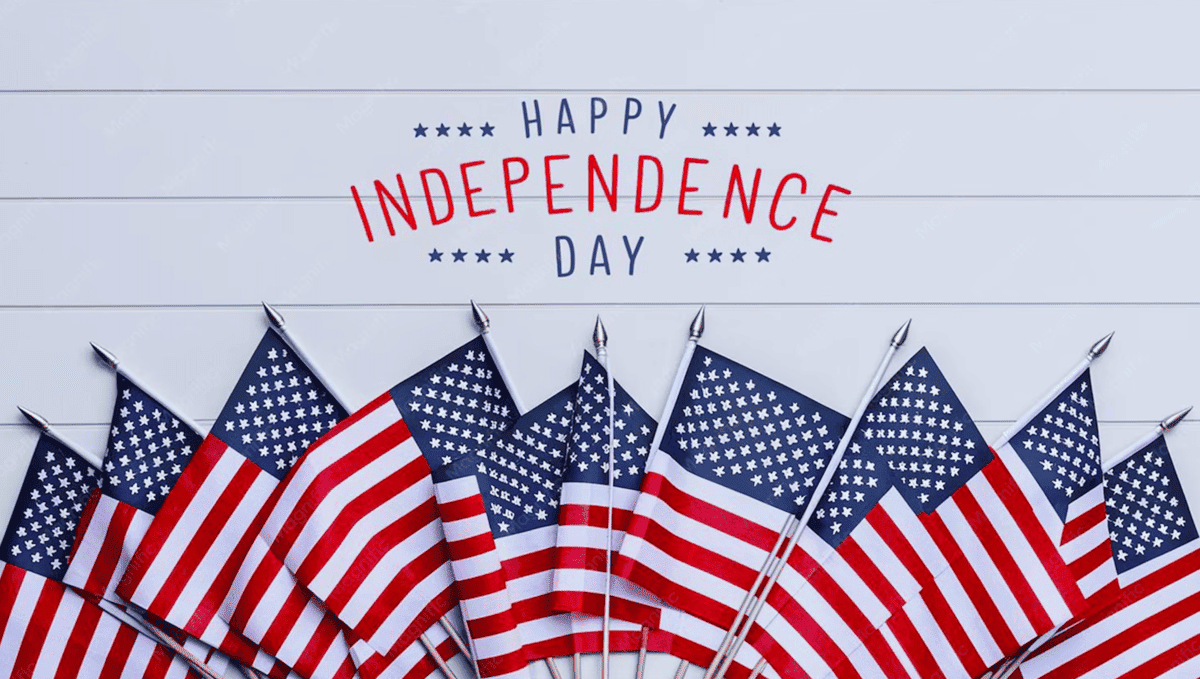 Celebrate the 4th of July in Cancun with Park Royal! Festive decorations and American flags.