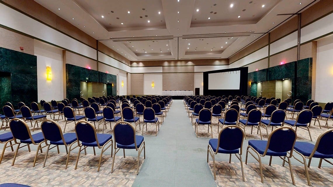 Event room of the Grand Park Royal Cancun Hotel in the Mexican Caribbean