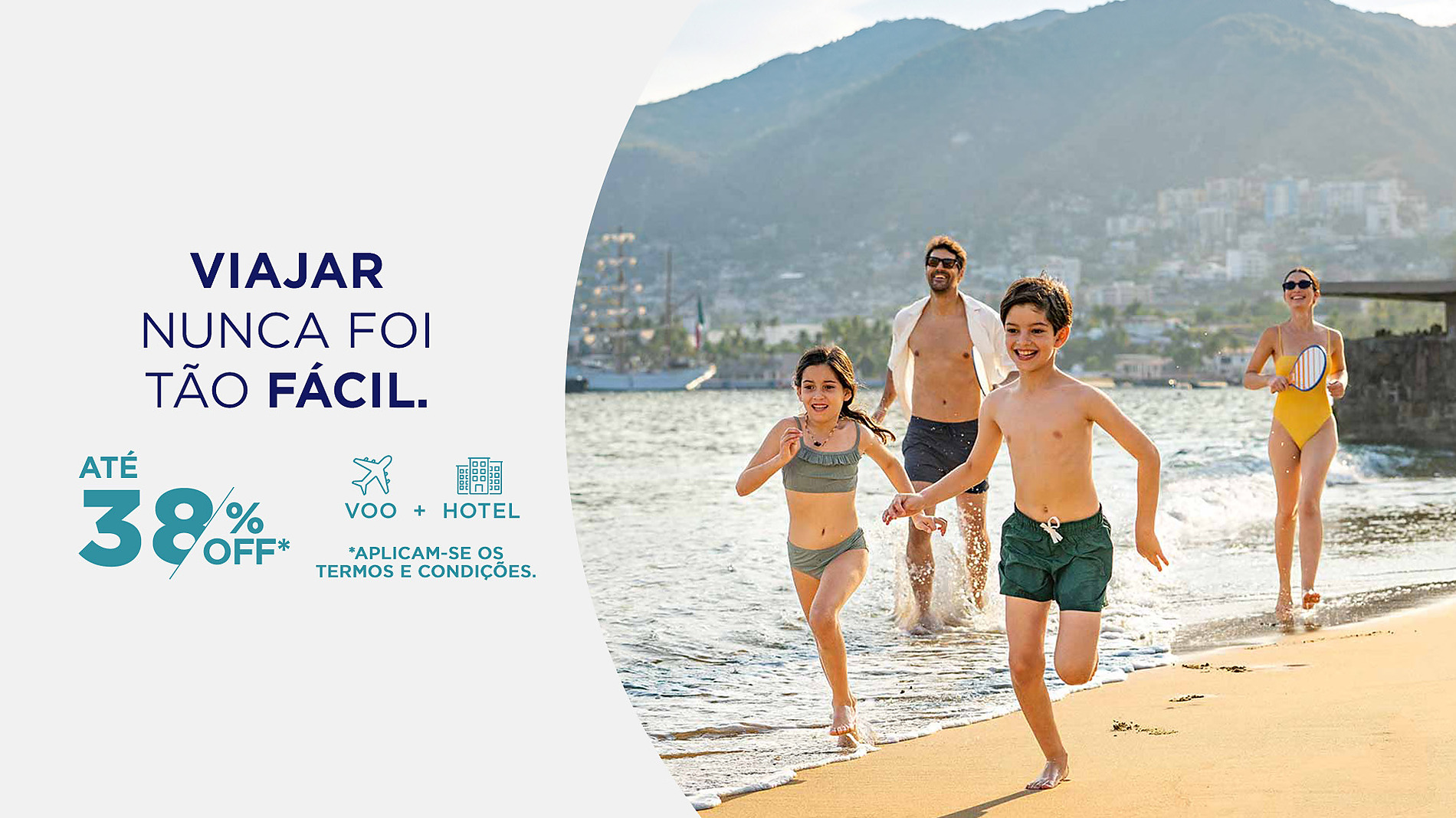 Família feliz em viagem, aproveite até 38% off em Hotel Park Royal Beach Acapulco | Pacífico mexicano | Web oficial.