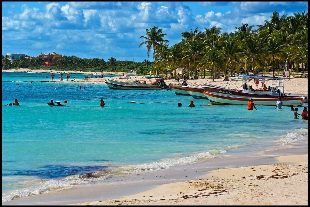 Imagen de la playa de Akumal