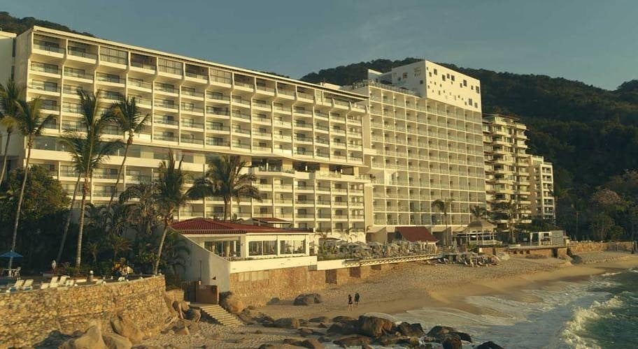 General view of the facilities of the Hotel Grand Park Royal Puerto Vallarta, Mexican Pacific