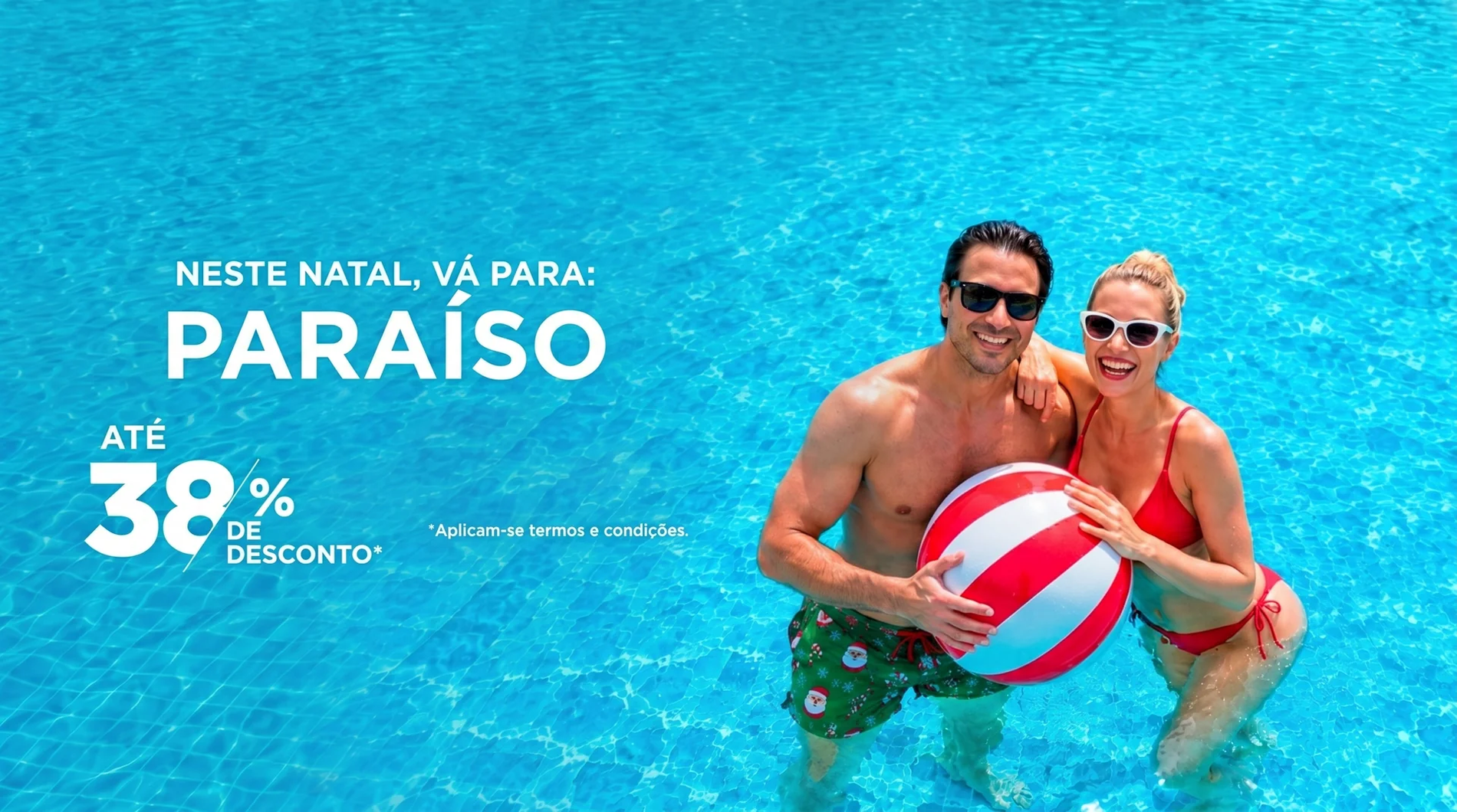 Casal feliz desfruta de férias de Natal em Royal Select at Grand Park Royal Cancún | Caribe mexicano | Web oficial com promoção de 38% e PayPal