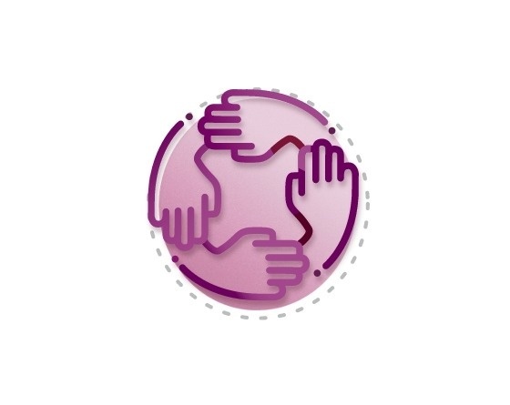 a group of hands holding each other in a circle