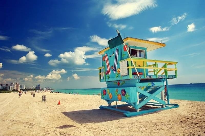 Beach club near Park Royal Miami Beach in the USA