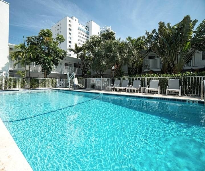 Outdoor heated pool in Florida, USA