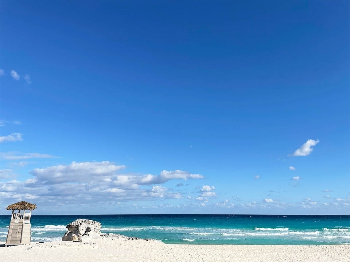 Beach and Caribbean Sea view at The Villas by Grand Park Royal Cancun