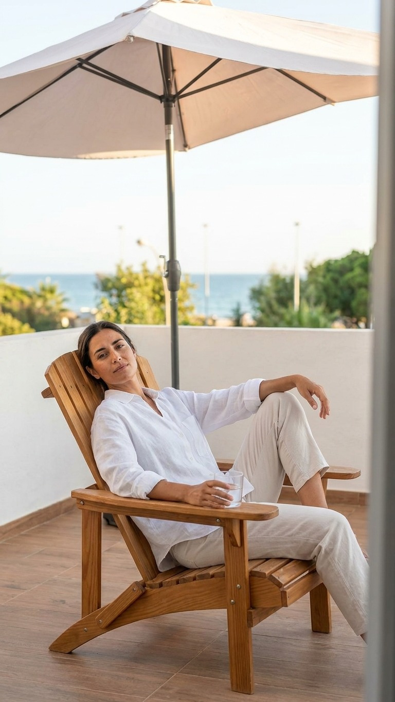 Habitación Pato: Corporativa con balcón y vista al mar.