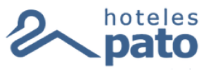 Logo hoteles Pato: Corporativa. Cisne azul estilizado.