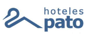 Logo Hoteles Pato: Corporativa, pato estilizado en azul.