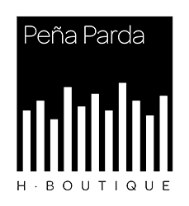un logotipo para una tienda llamada peña parda h-boutique