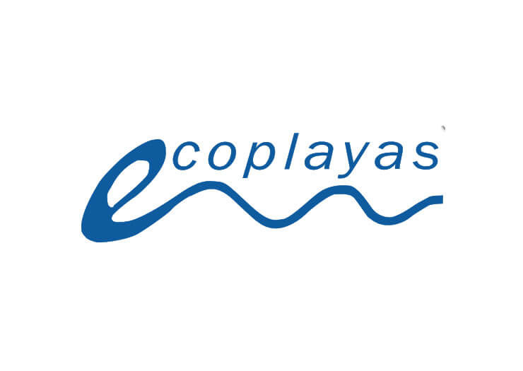 Logo de Playa Esperanza Resort con diseño de olas en azul.