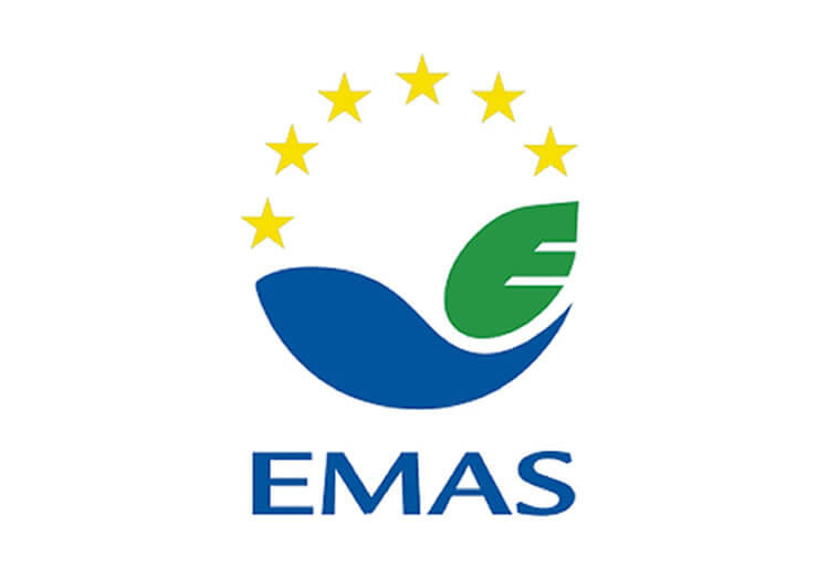 Logo EMAS, certificación europea de gestión ambiental y auditoría. Playa Esperanza Resort
