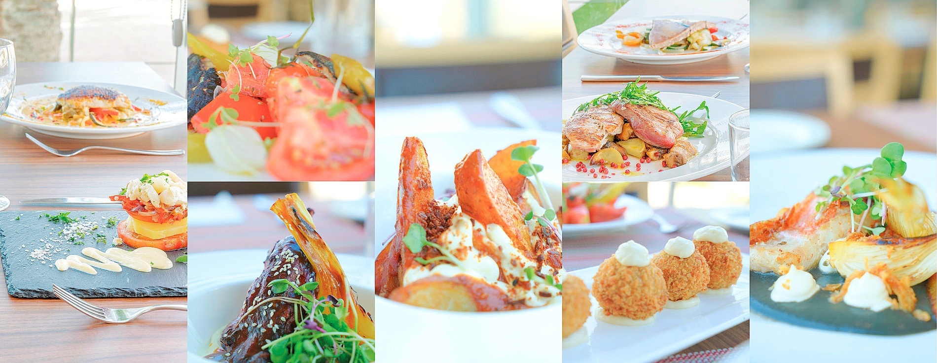 un collage de fotos de diferentes platos de comida