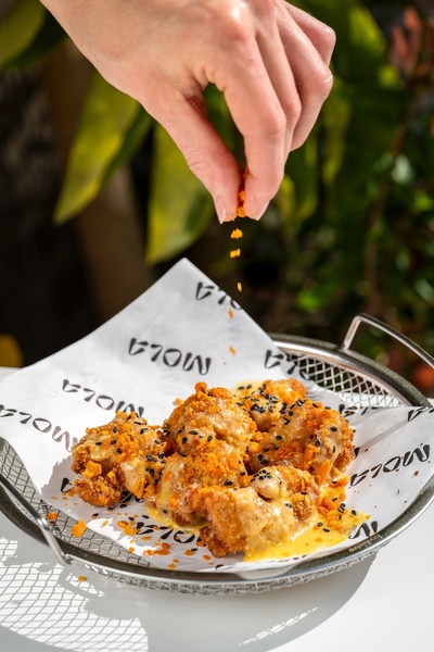 una hamburguesa y papas fritas están envueltos en papel mola