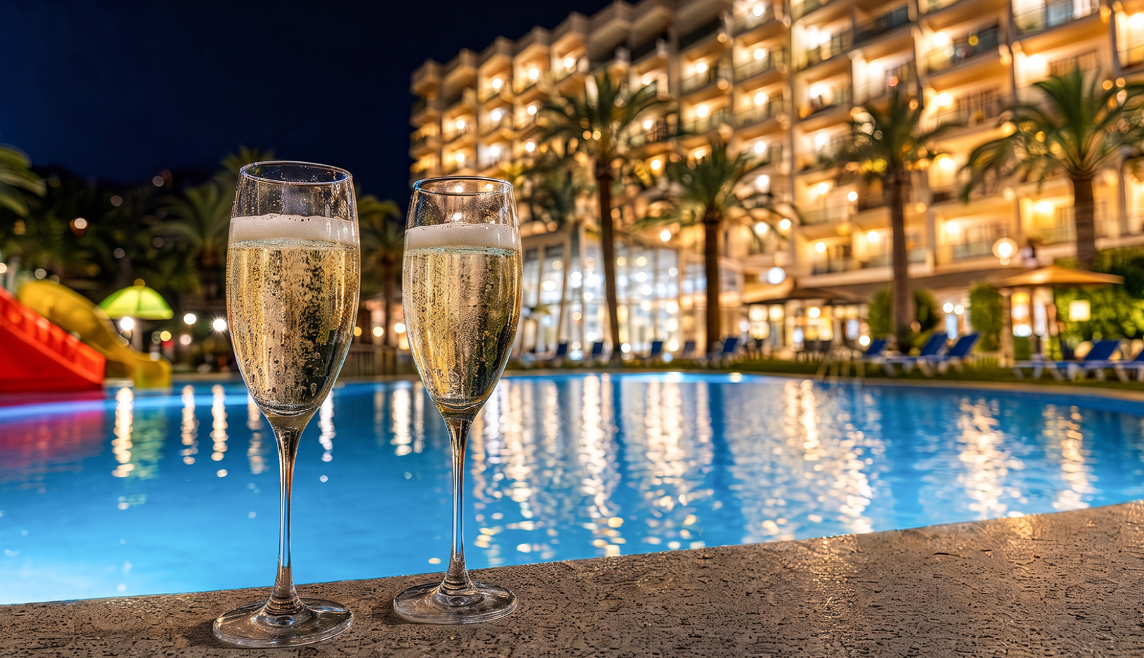 Port Hotels: Corporativa - Jantar festivo com menu elegante e talheres postos.