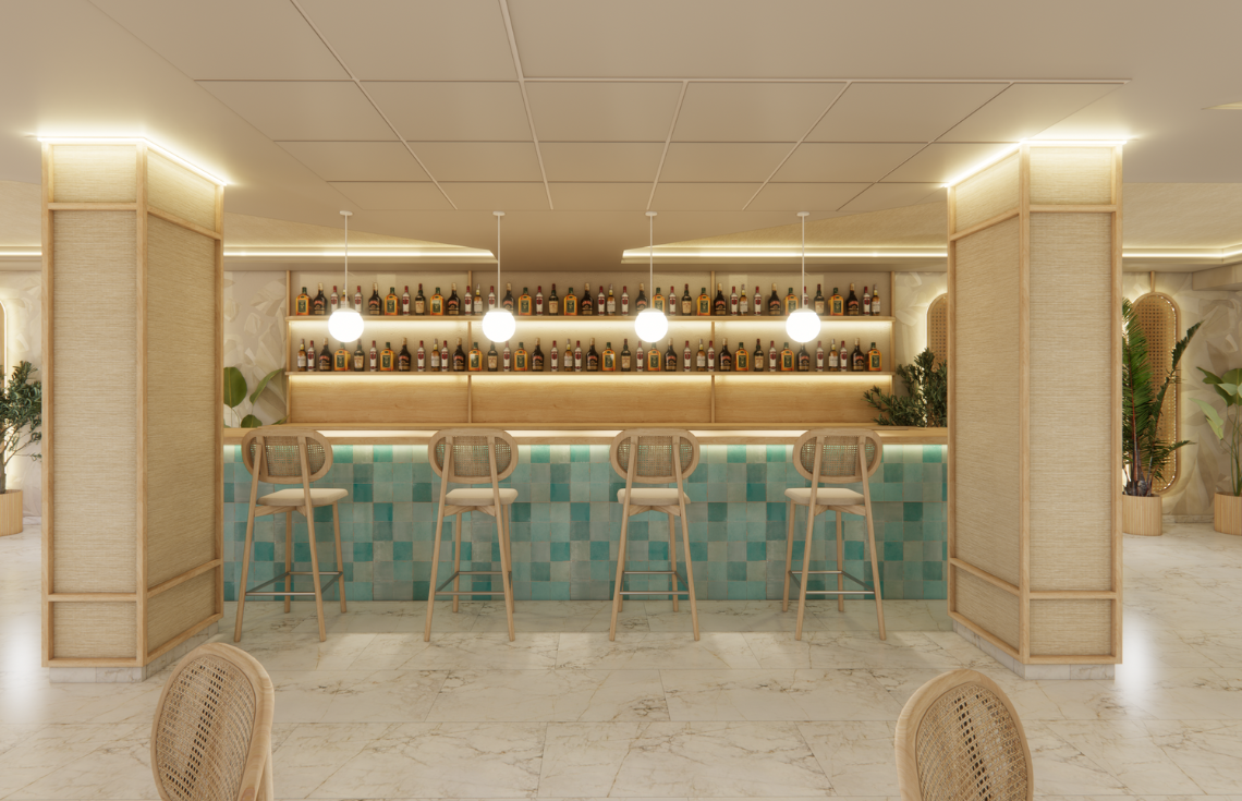 Sauna Port Hotels: Corporativa, com toalha branca em banco de madeira.