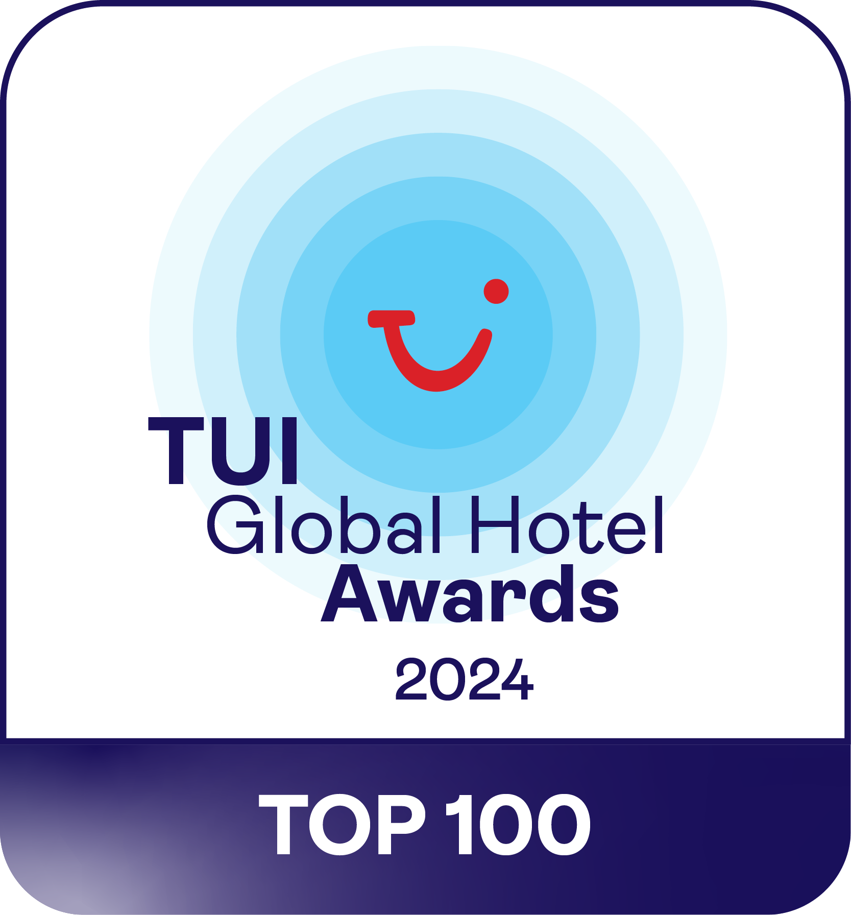 a tui global hotel award top 100 badge