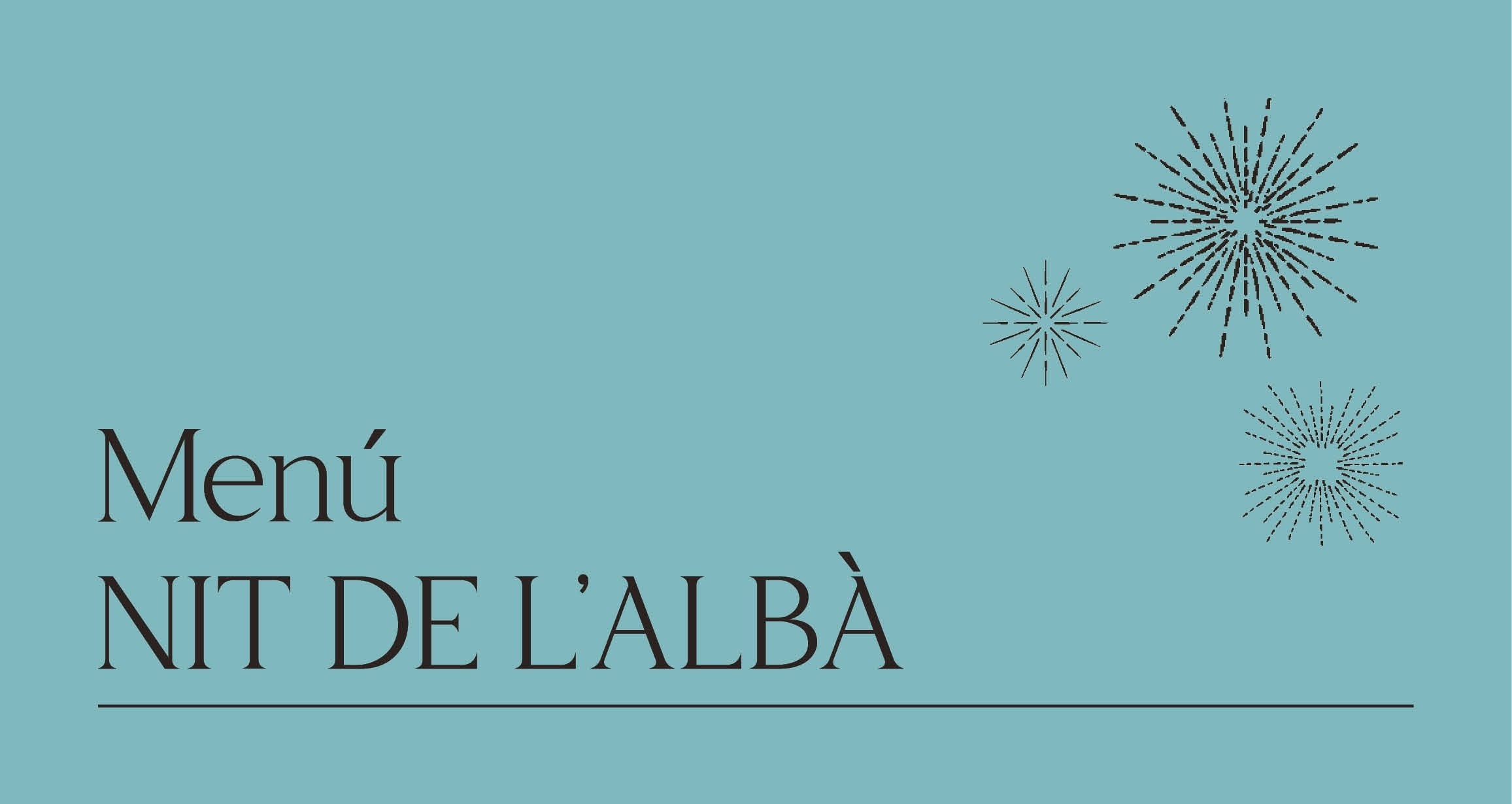 un cartel azul que dice menú nit de l' alba