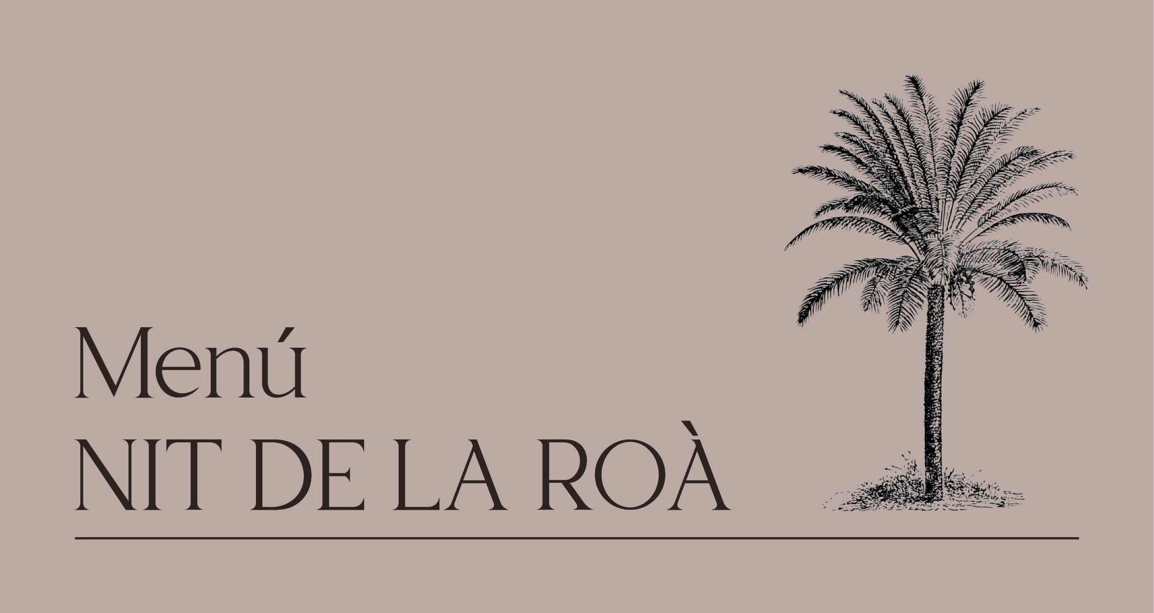 un dibujo de una palmera junto a la palabra menú