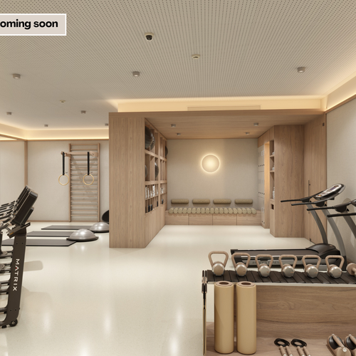 an artist 's impression of a gym that is coming soon