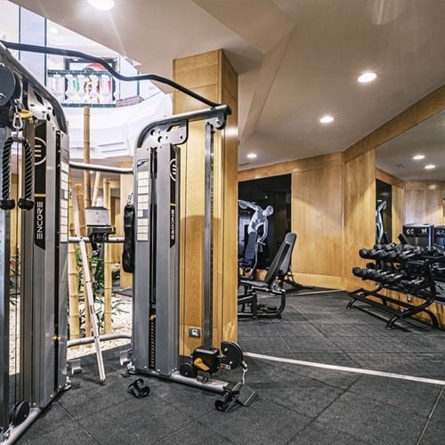 a gym with a machine that says ' matrix ' on it