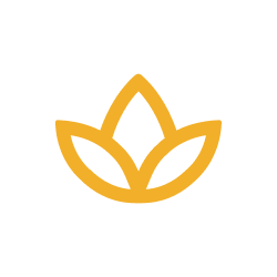 Logo de Parque Santiago: símbolo de hoja estilizada en color dorado.