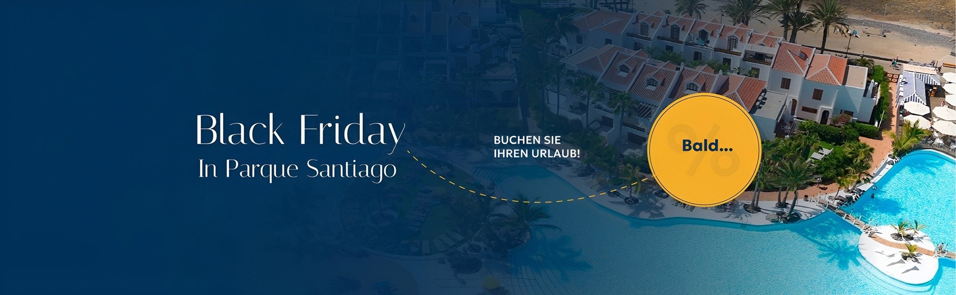 ein blauer Hintergrund mit der Aufschrift " black friday in parque santiago "