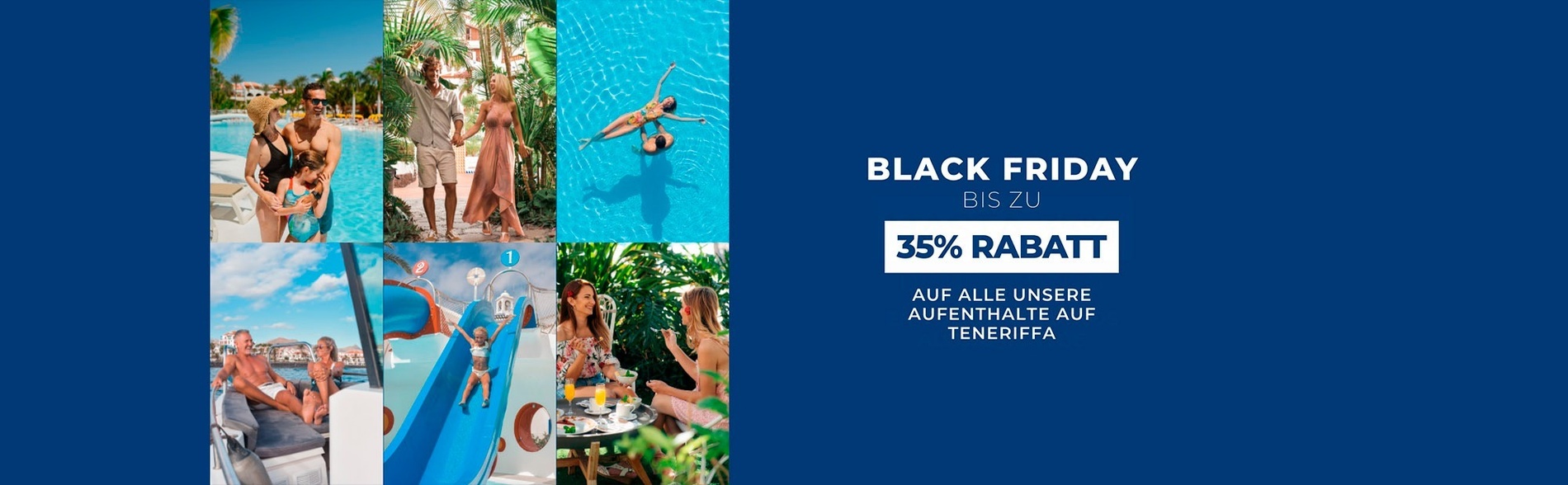 ein blauer Hintergrund mit der Aufschrift " black friday in parque santiago "