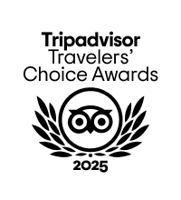 un logo noir et blanc pour les prix de choix des voyageurs de tripadvisor .