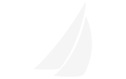 a sailboat with two sails on a white background .