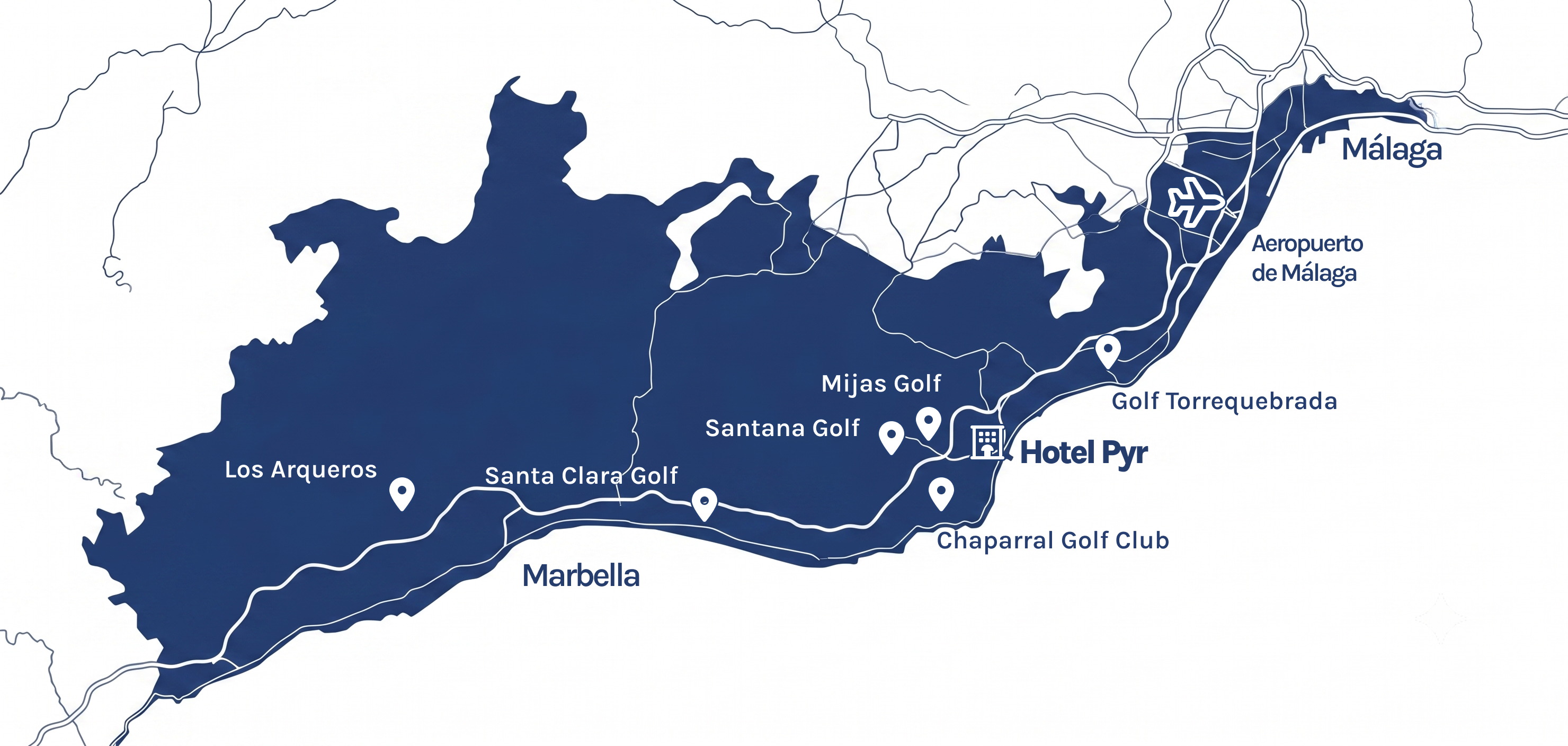 Mapa de campos de golf