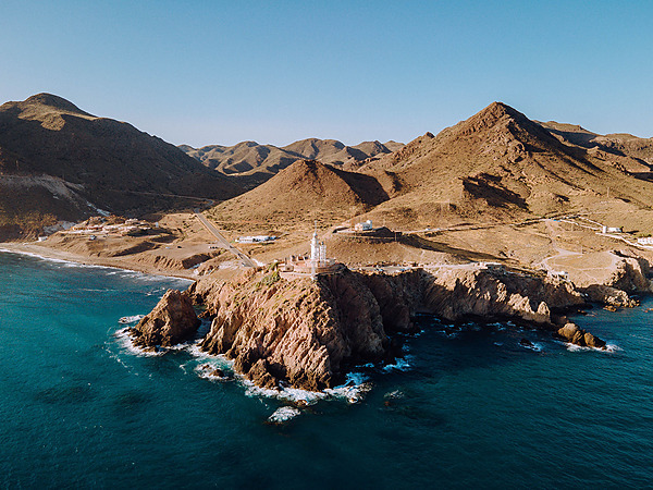 Luchtfoto van Cabo de Gata in Almería