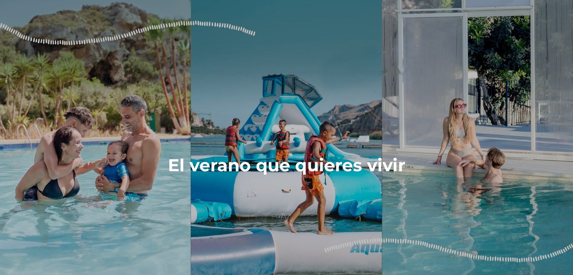 Familia disfrutando el verano en TAIGA Tarifa Valdevaqueros | Campings y Resorts.