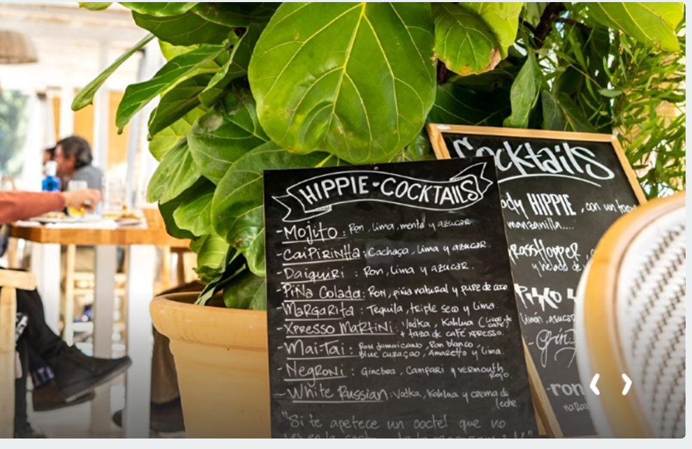 Carta de cócteles Hippie en restaurante de hotel con Taiga: Corporativa.