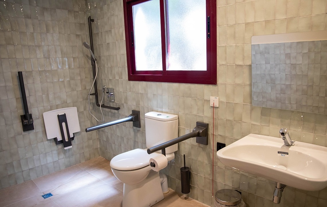 un baño con inodoro , lavabo y ducha