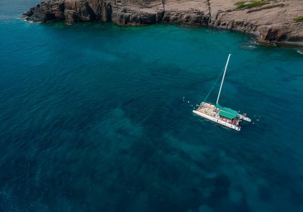 a woman taking a picture of a building with a camera