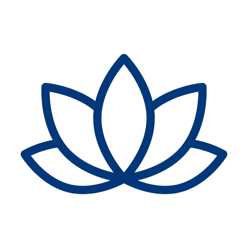 R2 Hotels: Blaues Lotus-Symbol, ideal für R2 Hoteles Corporativa.