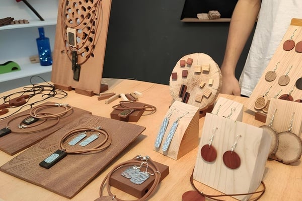 an aerial view of a beach with mountains in the background