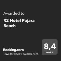 l'hôtel R2 Hotel Pájara Beach a reçu un prix lors des Booking.com Traveler Review Awards.