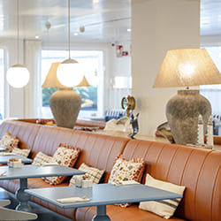 Satocan: The Salmar's rooftop terrace offers ocean views & chic seating.