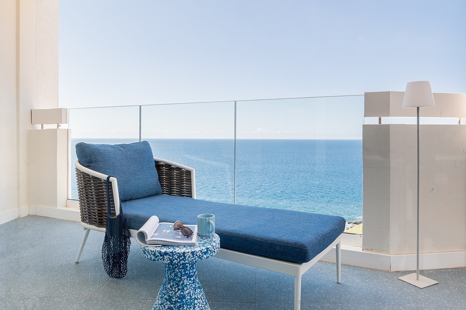 Satocan: The Salmar balcony with chaise lounge and ocean view