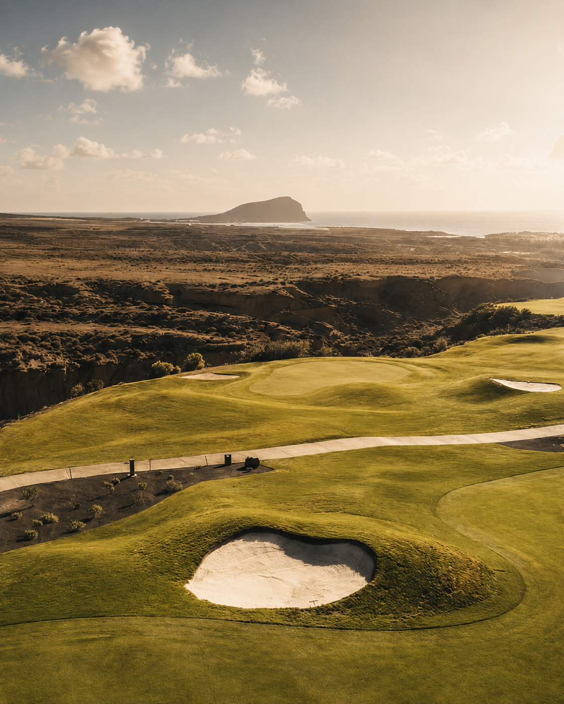Satocan: The Salmar Golf Resort con lago y cisnes.