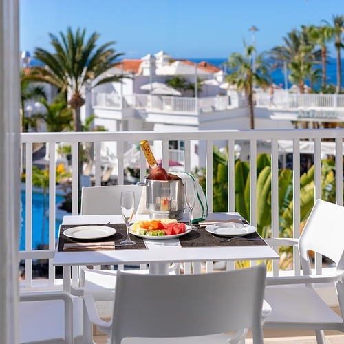 a table with a bottle of moet on it