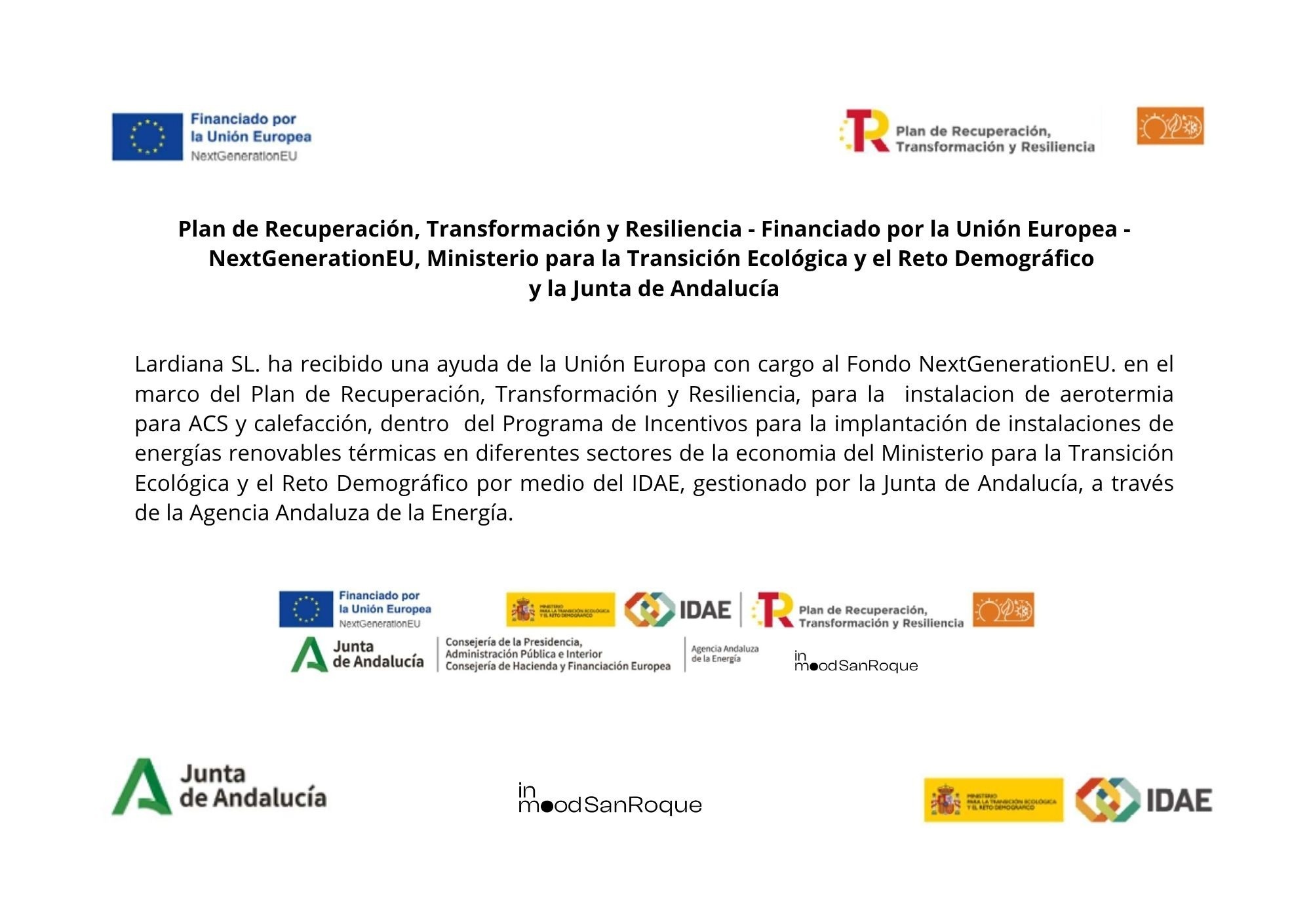 Inmood San Roque Hotel: EU-funded energy efficiency project at the Junta de Andalucía.