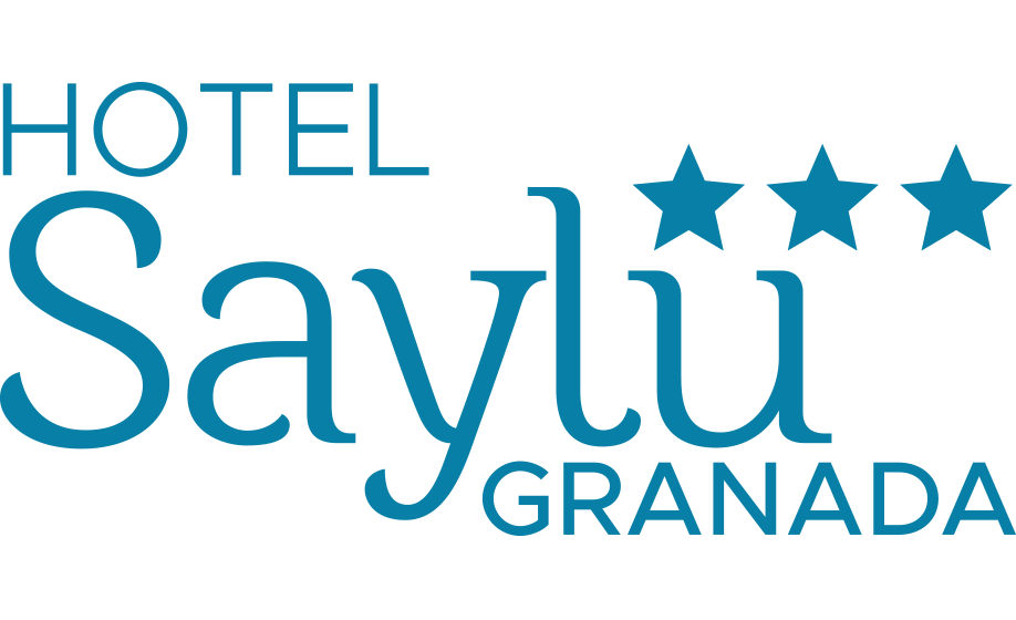 un logotipo blanco para el hotel saylu granada