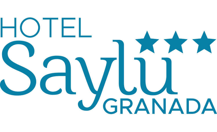 a black and white logo for hotel saylu granada